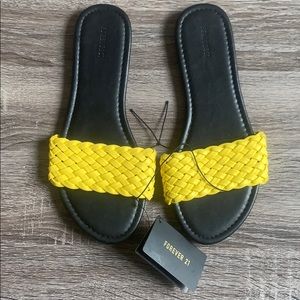 FOREVER 21 | Women's Yellow Braided Sandals